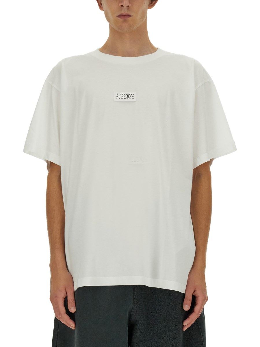 MM6 MAISON MARGIELA T-SHIRT IN JERSEY DI COTONE CON LOGO