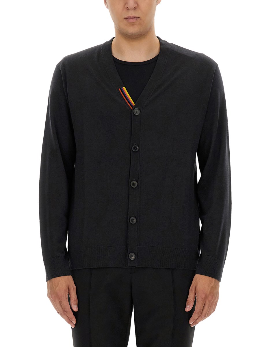 PAUL SMITH CARDIGAN CON SCOLLO A V