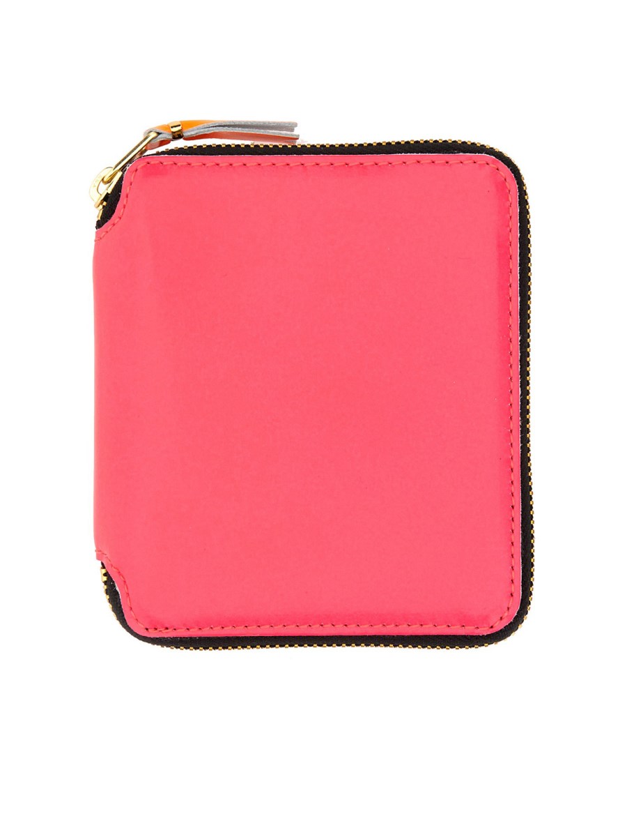 COMME DES GARCONS WALLET PORTAFOGLIO SUPER FLUO IN PELLE