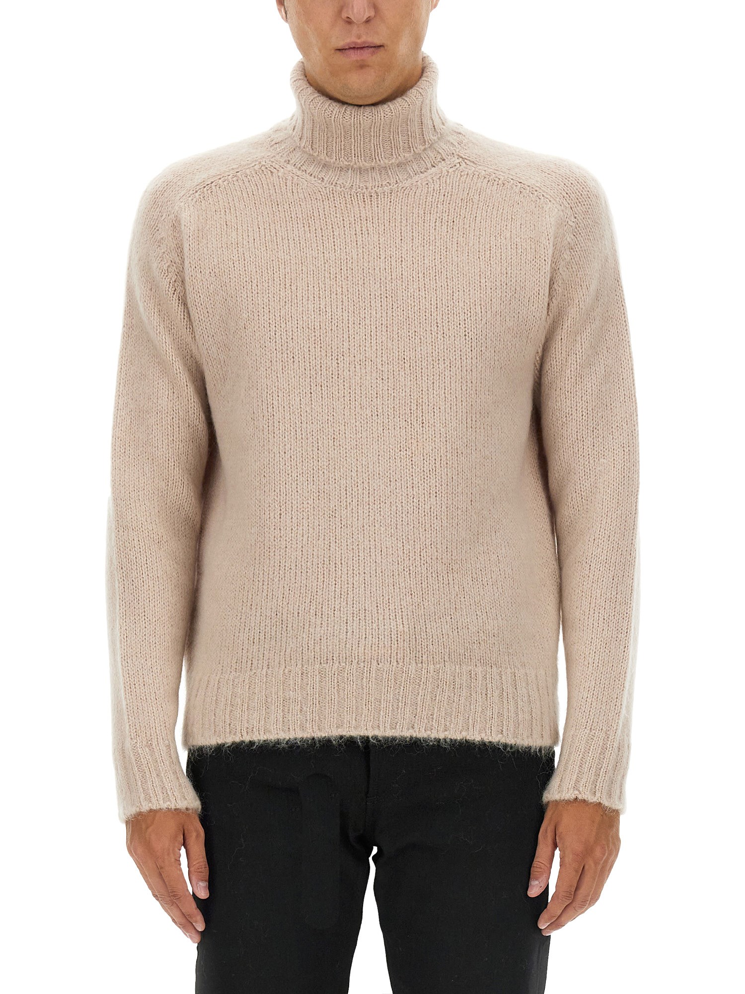 Shop Tom Ford Turtleneck Shirt In Beige