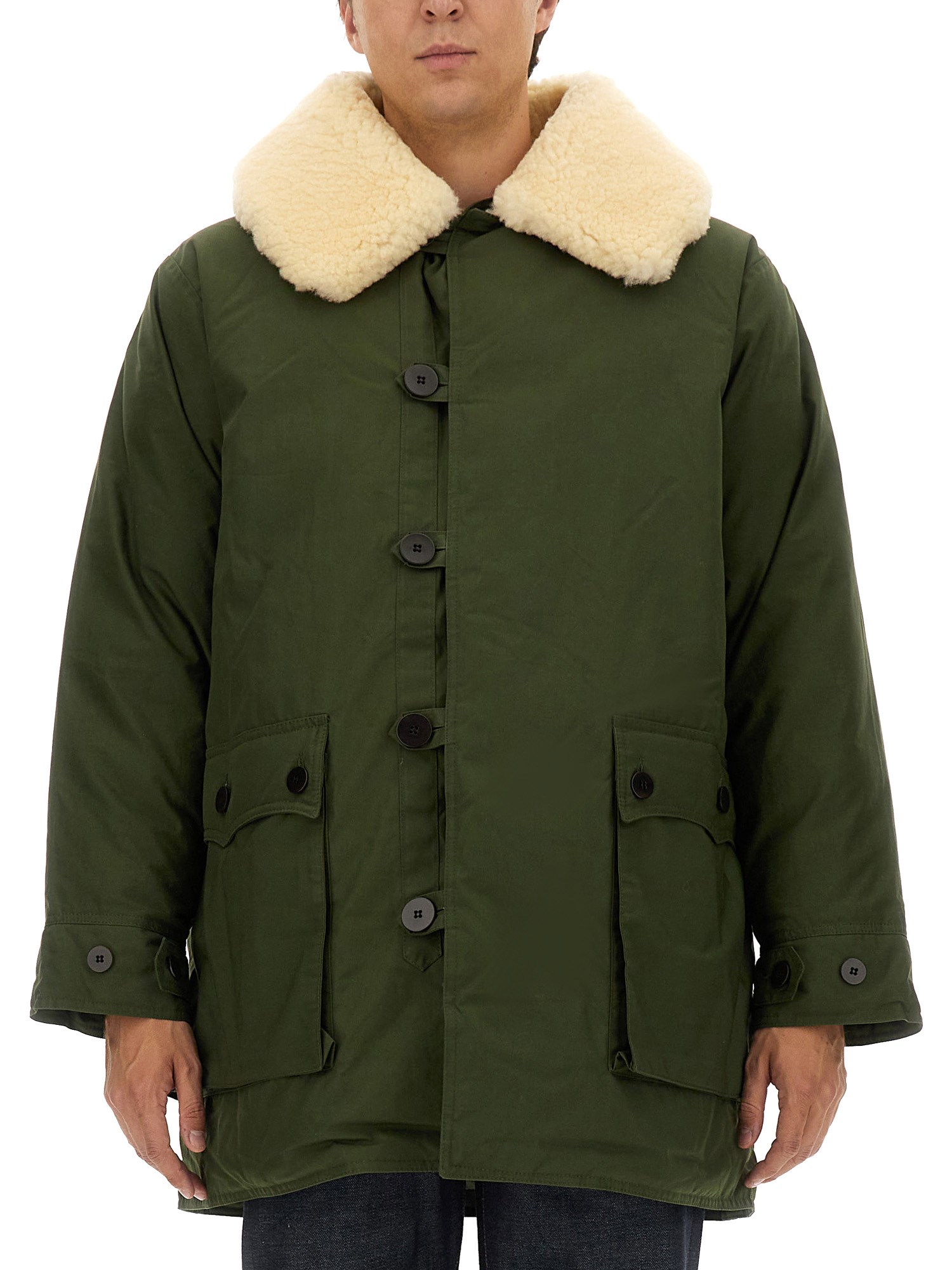 Shop Nigel Cabourn Parka "finch" In Green