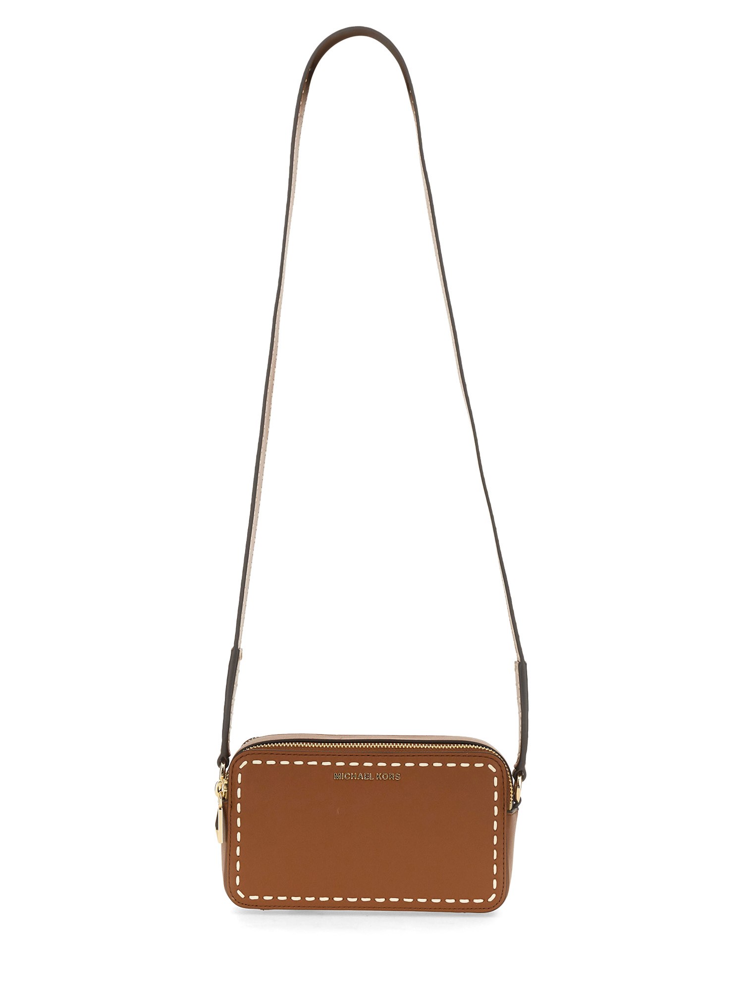 Michael Michael Kors Rectangular Small Camera Bag In Buff