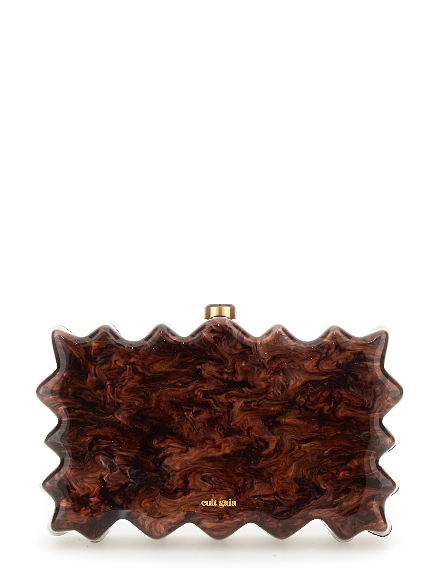 Shop Cult Gaia Clutch "paloma" In Brown