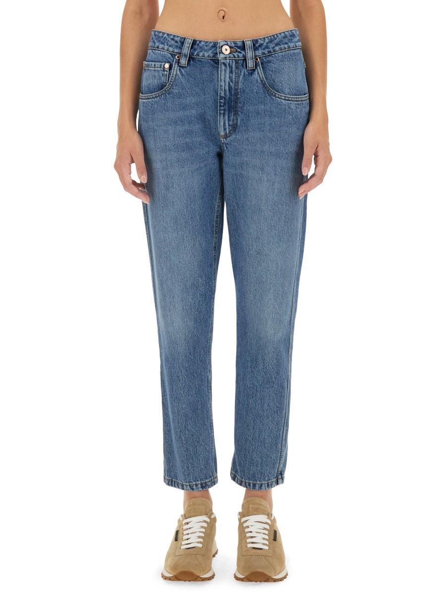 BRUNELLO CUCINELLI JEANS REGULAR FIT IN DENIM DI COTONE