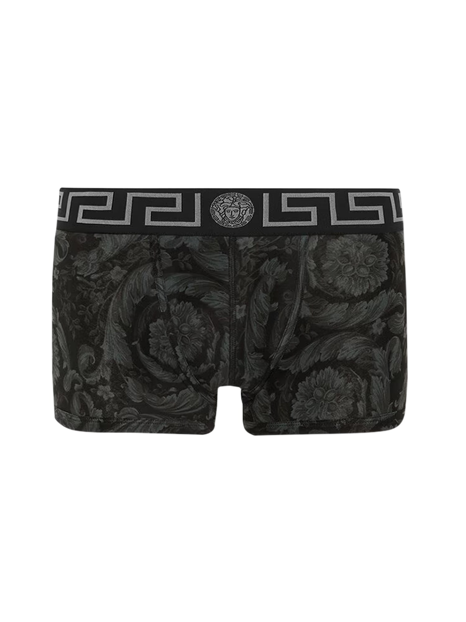 Shop Versace Boxer Shorts With Print In Grey