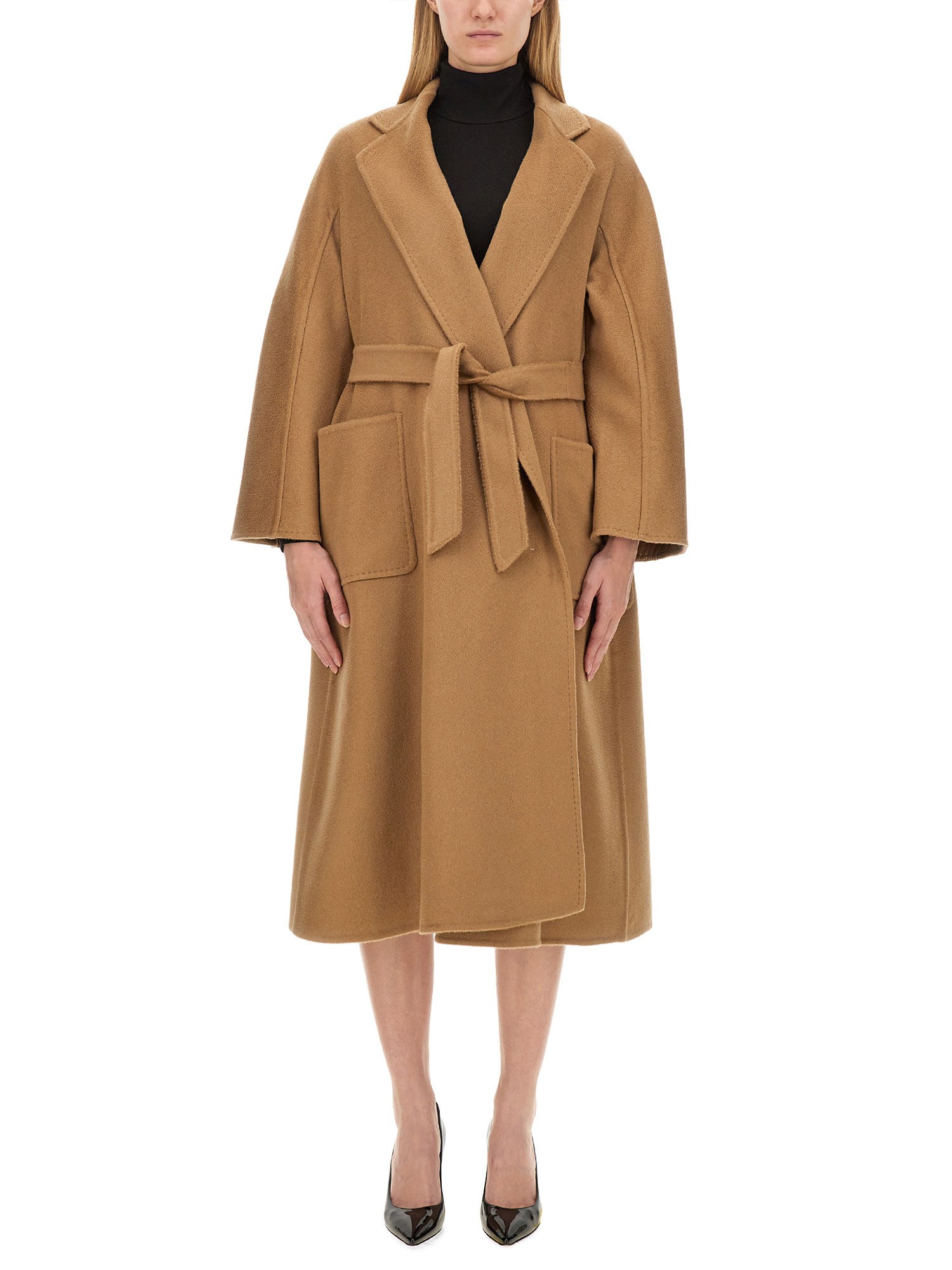 Shop Max Mara "ludmilla" Coat In Beige