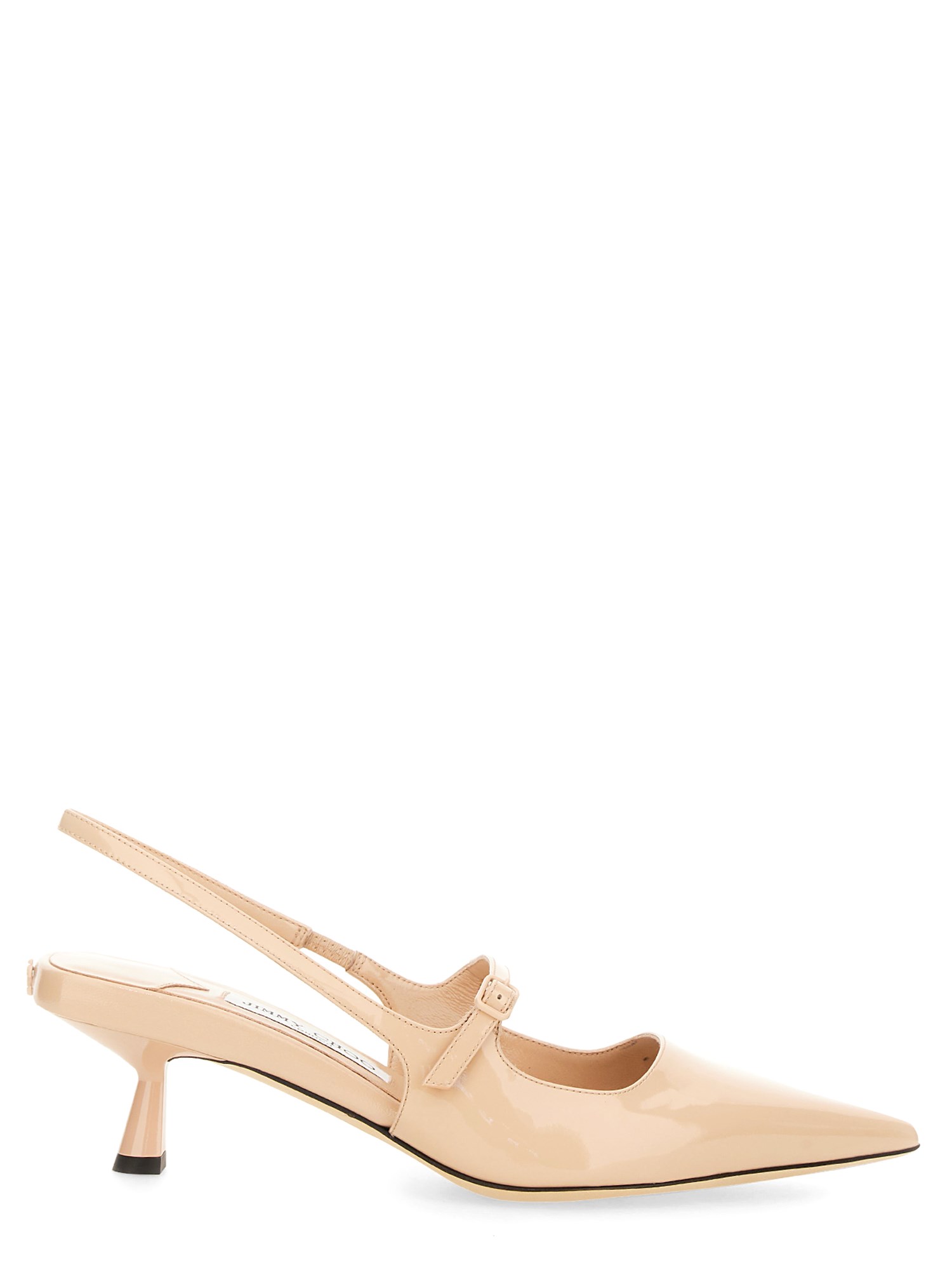 Jimmy Choo Didi 45 Pointed Pumps In Patent Leather In Nude