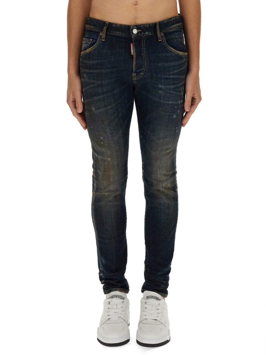 DSQUARED JEANS SKATER IN DENIM DI COTONE