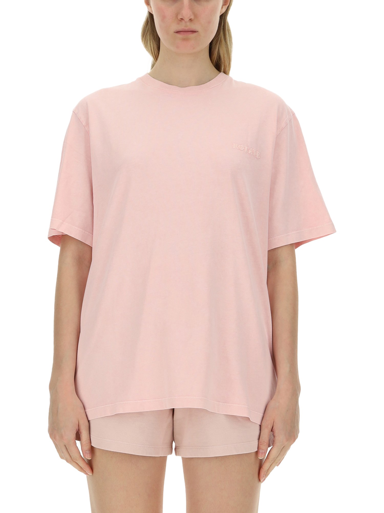 Shop Rotate Birger Christensen T-shirt With Logo In Pink