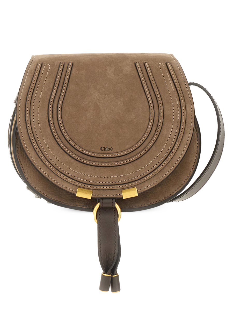 CHLOE&#39; BORSA A SPALLA MARCIE MINI IN SUEDE