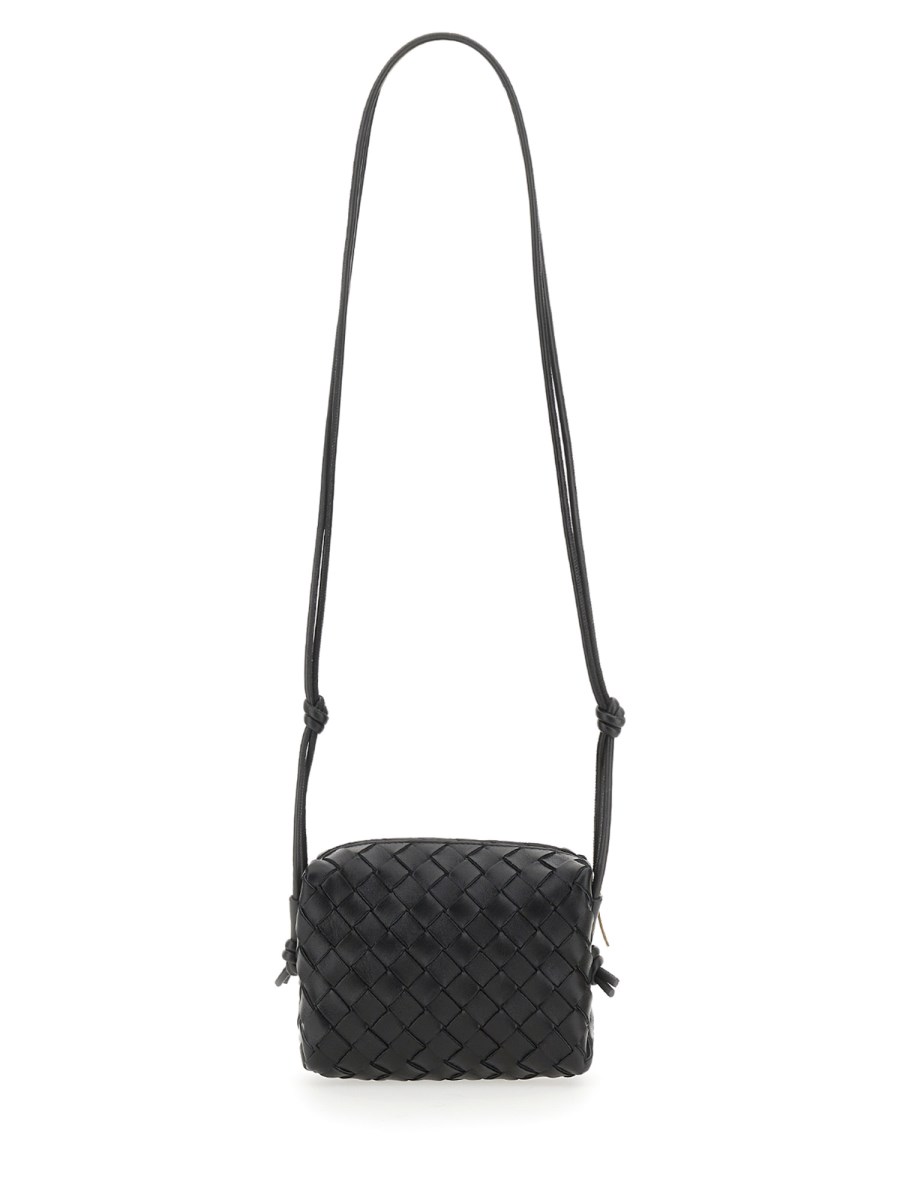 BOTTEGA VENETA CAMERA BAG "LOOP" MINI IN PELLE CON MOTIVO INTRECCIATO