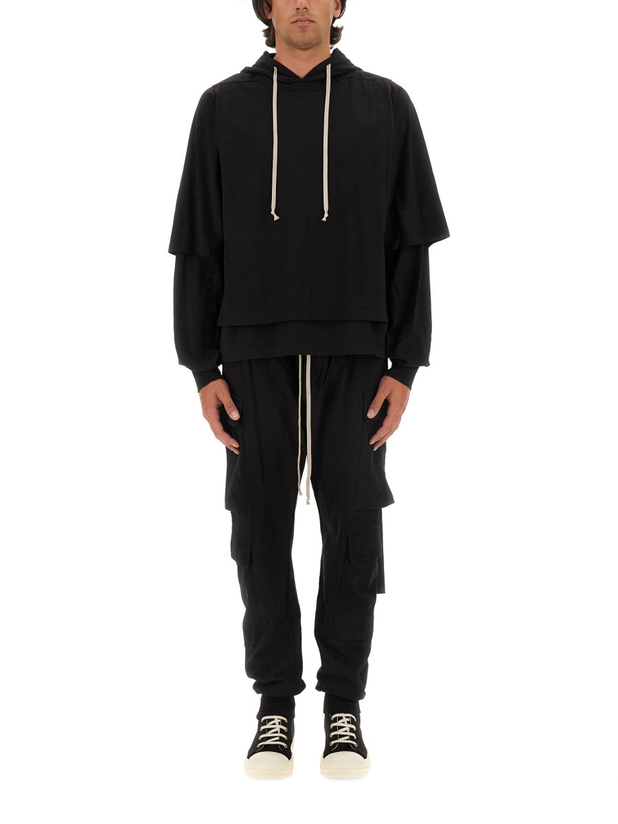 RICK OWENS DRKSHDW FELPA HUSTLER IN COTONE