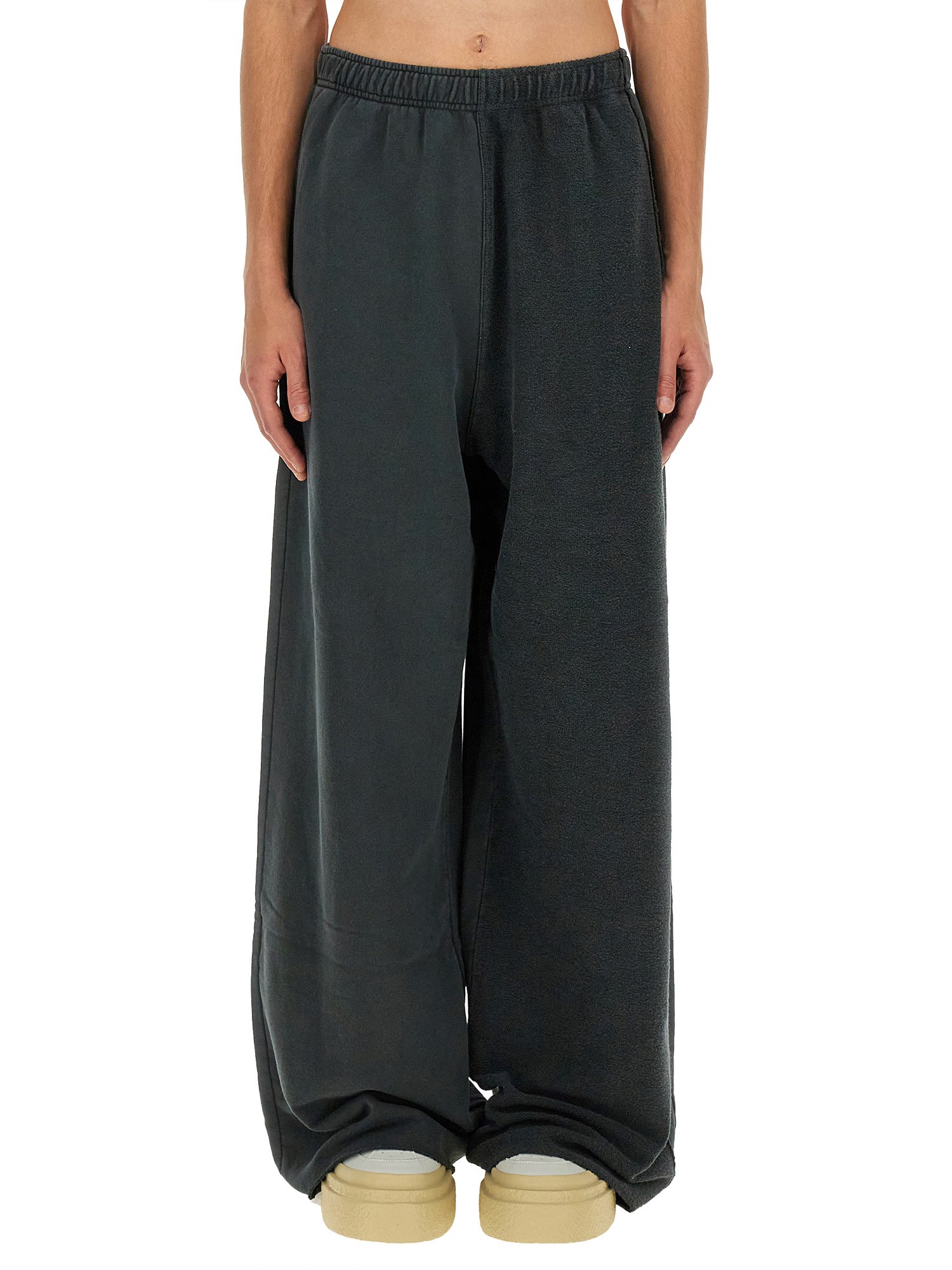 Shop Mm6 Maison Margiela Cotton Pants In Charcoal