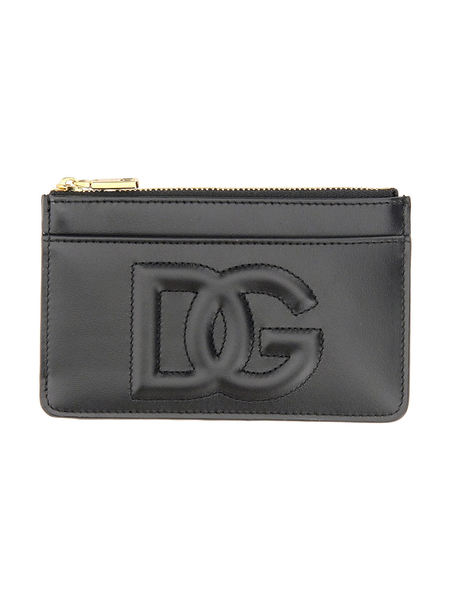 Shop Dolce & Gabbana Leather Card Holder In Black