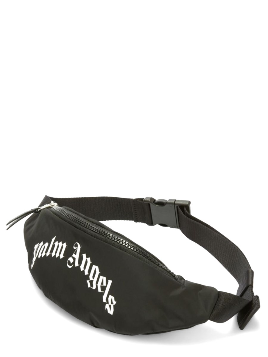 curved logo fanny pack