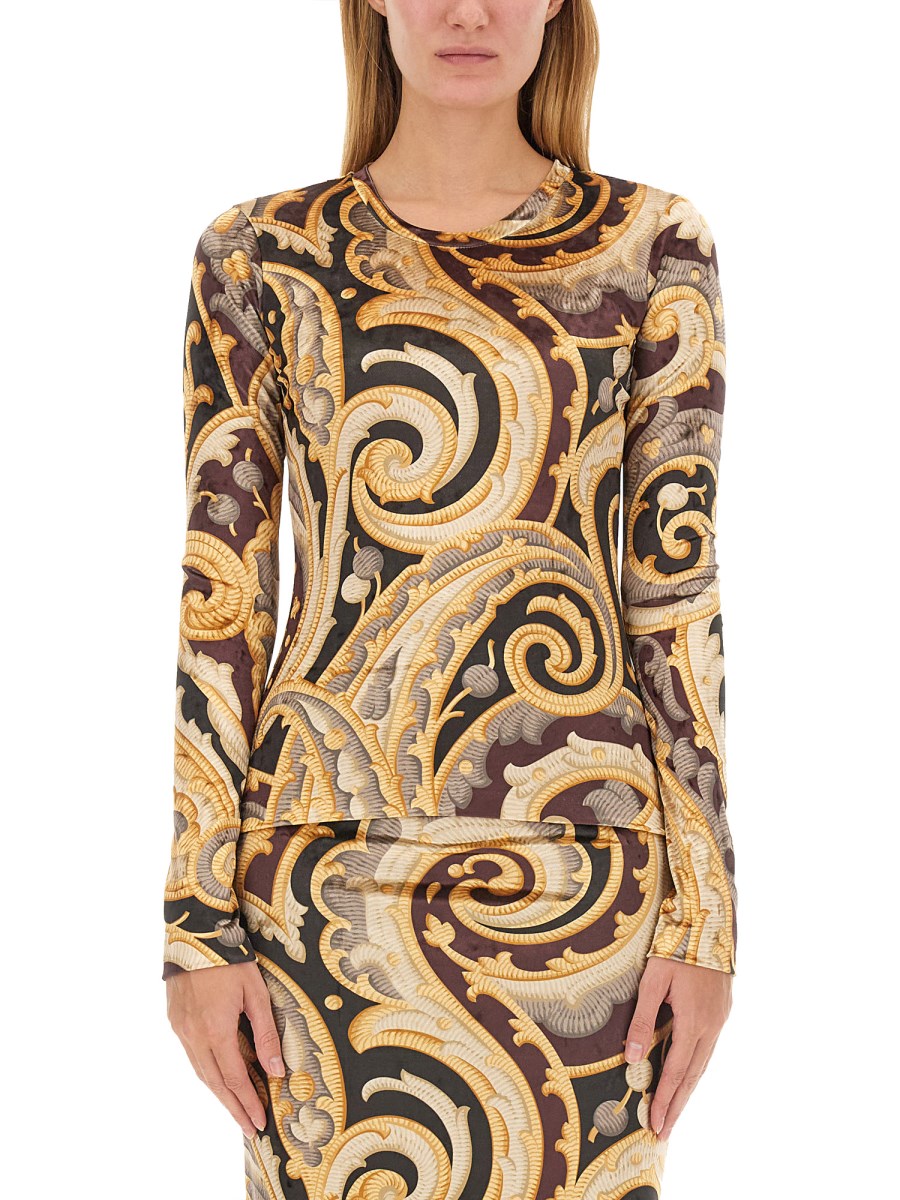 ETRO TOP PAISLEY IN JERSEY