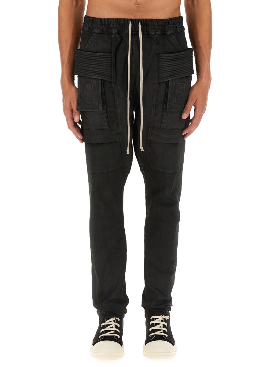 RICK OWENS DRKSHDW PANTALONE CRETCH CARGO IN COTONE