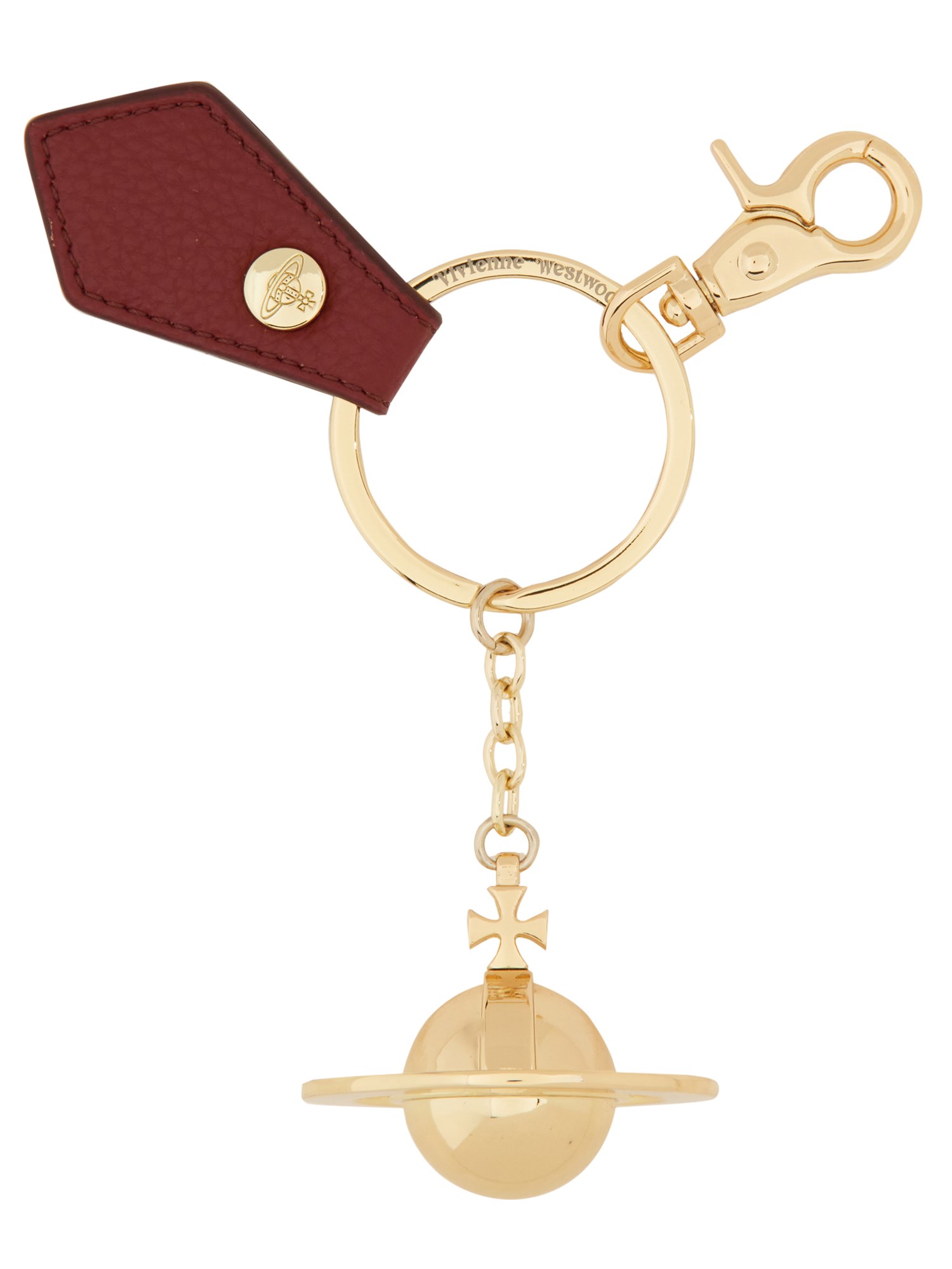 Shop Vivienne Westwood 3d Orb Keychain In Red