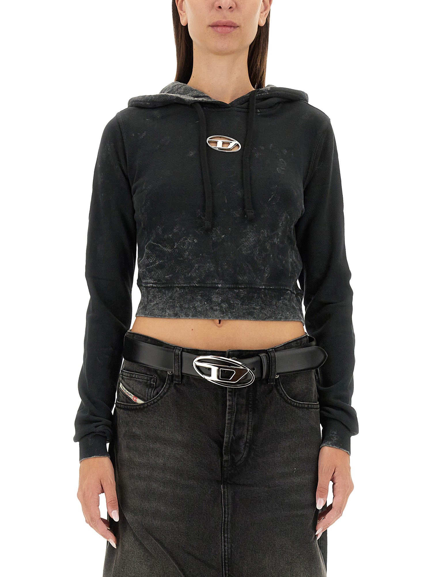 Diesel F-slimmy Sweatshirt In Black