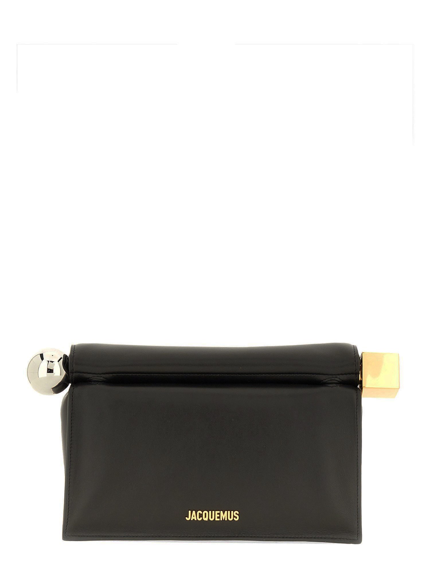 Shop Jacquemus "rond Carré" Clutch Bag In Black