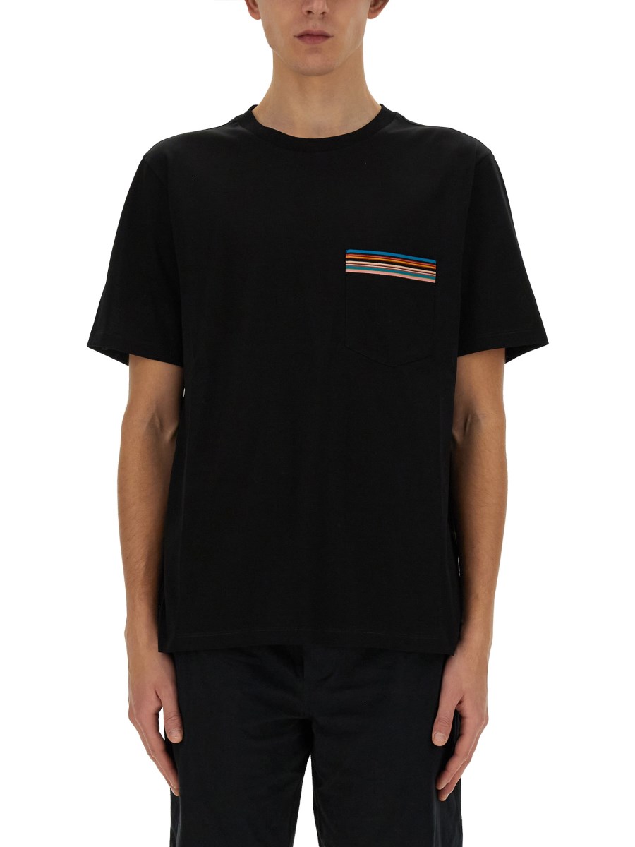 PAUL SMITH T-SHIRT IN JERSEY DI COTONE CON LOGO