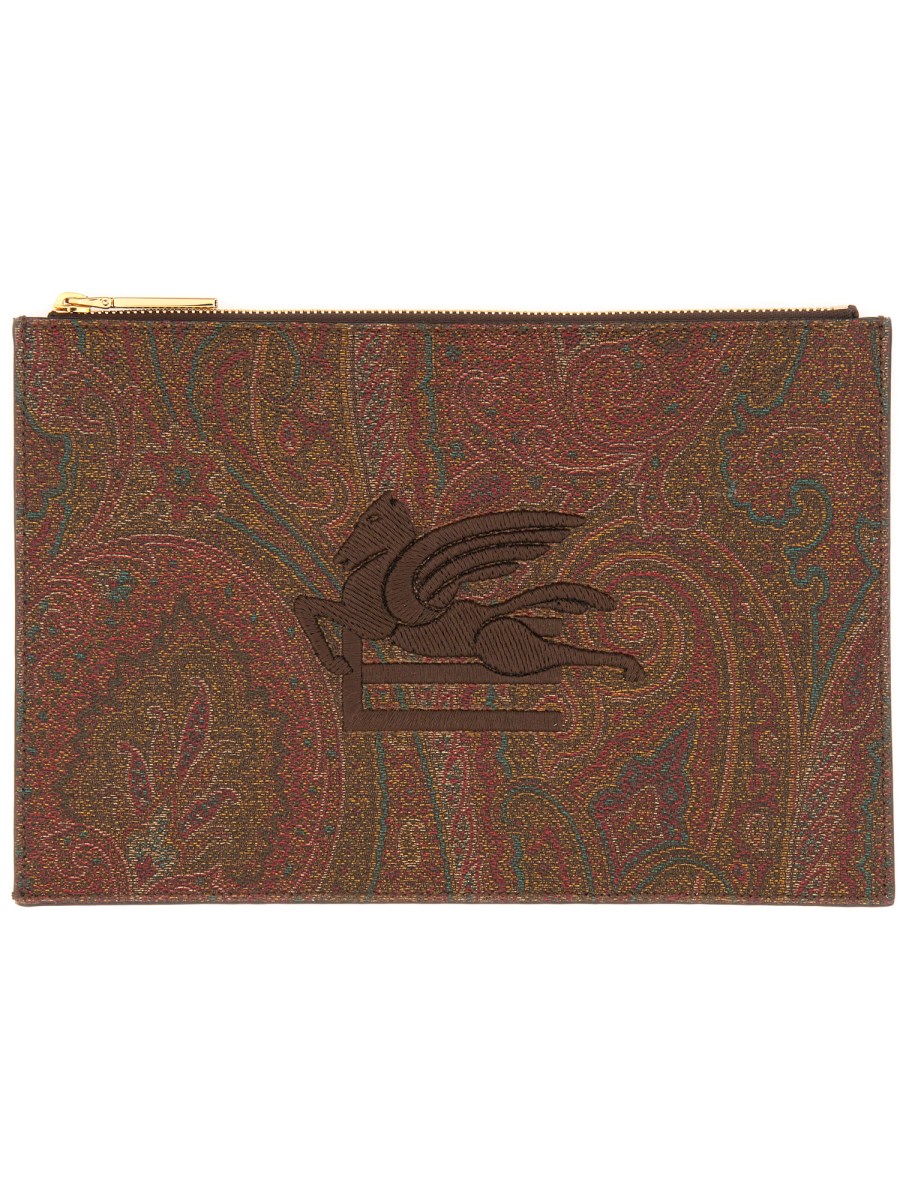 ETRO POUCH PAISLEY JACQUARD MEDIUM