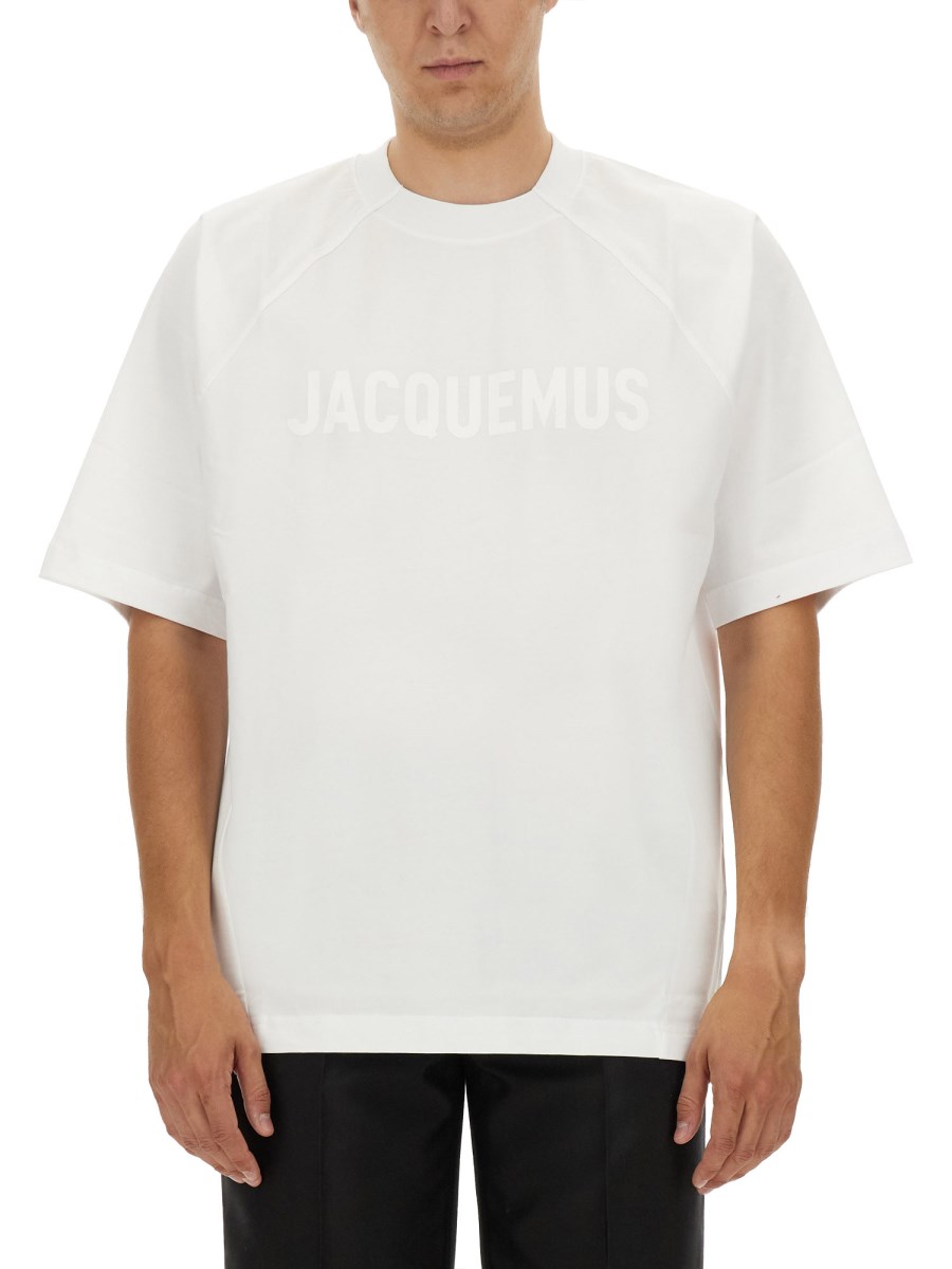 JACQUEMUS T-SHIRT TYPO IN JERSEY DI COTONE