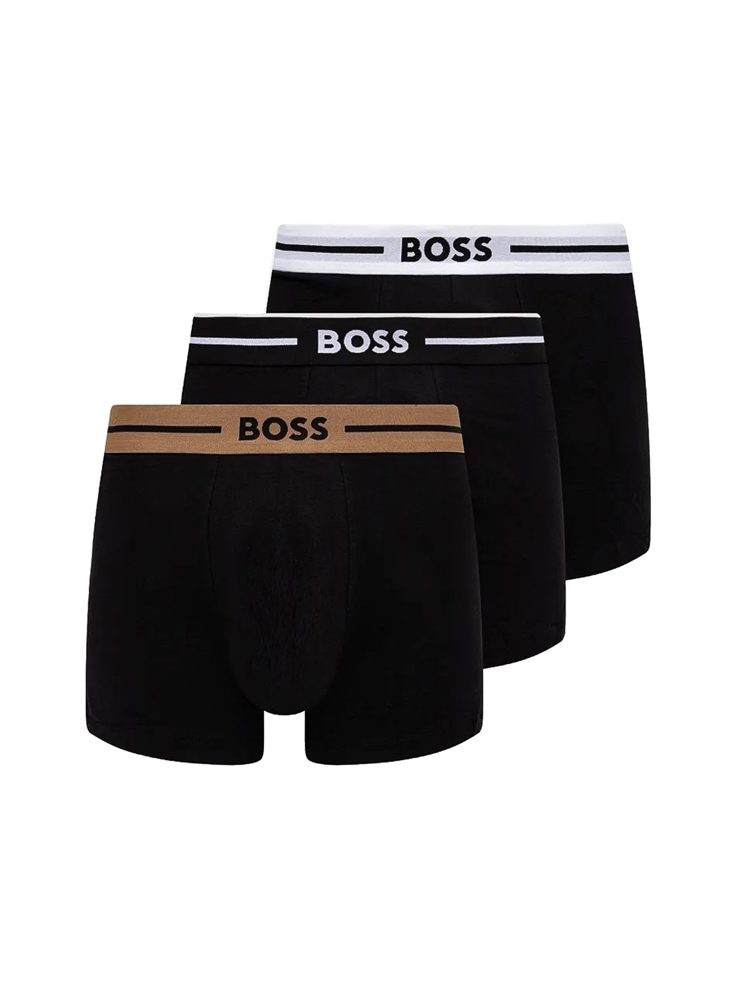 Hugo Boss Pack Of Three Boxers In Multicolour