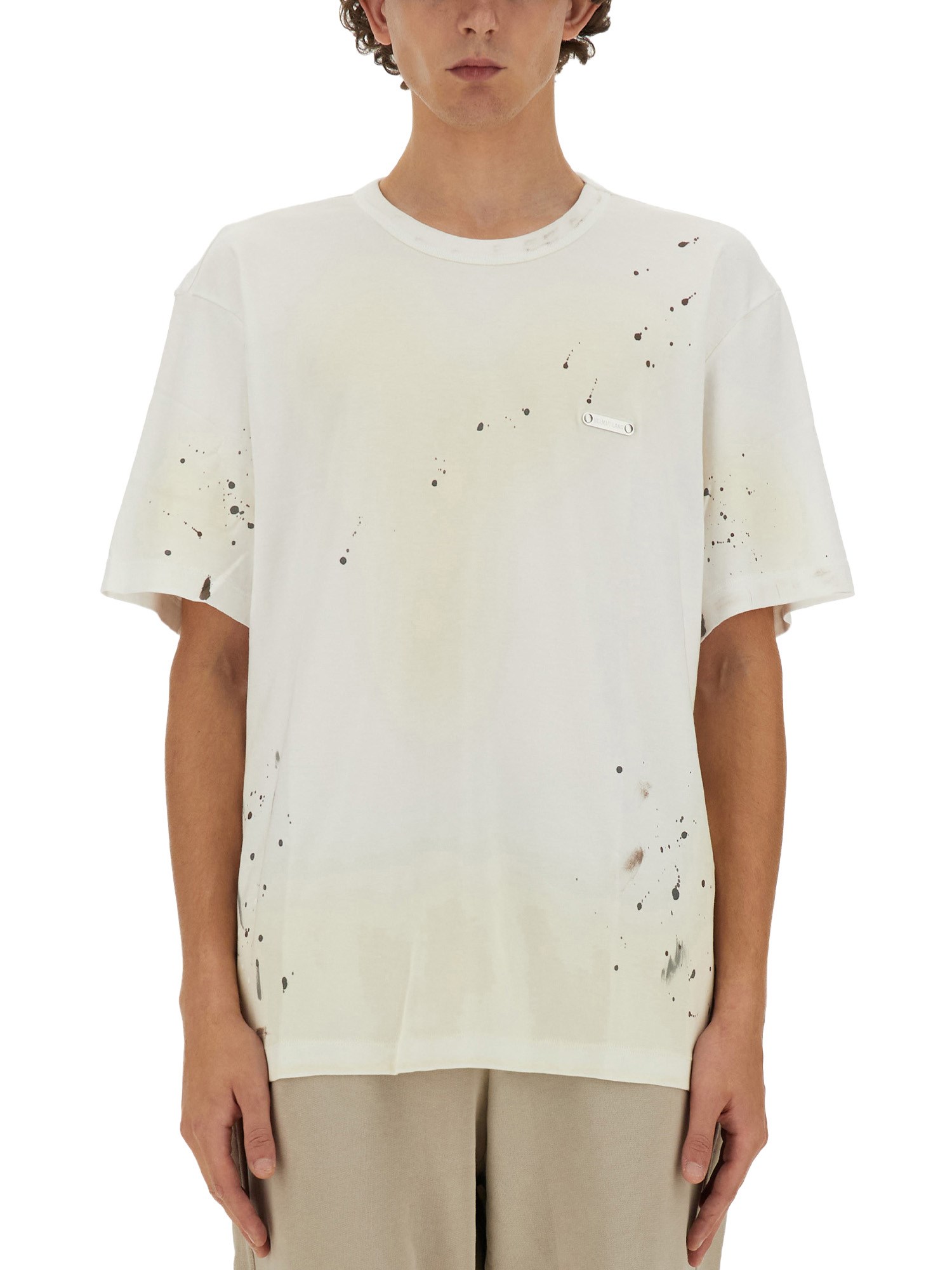 Helmut Lang T-shirt With Print In White