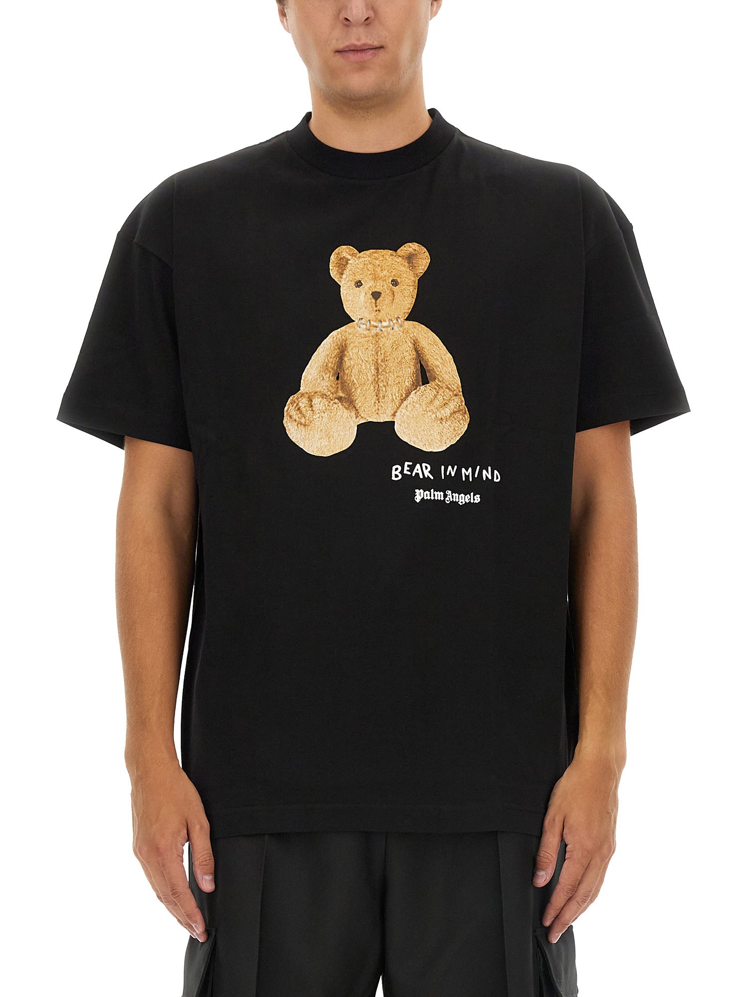 Shop Palm Angels Bear T-shirt In Black