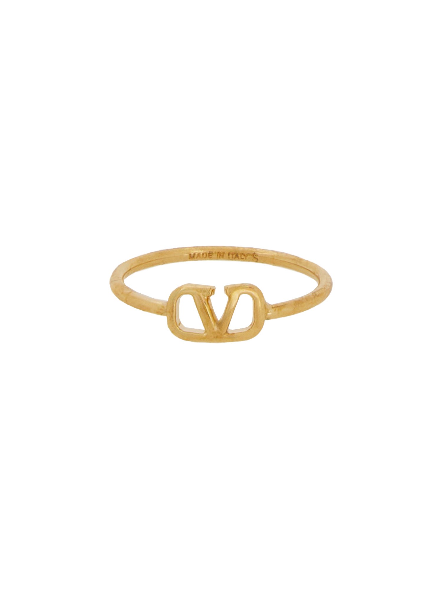 Shop Valentino "vlogo Signature" Ring In Gold