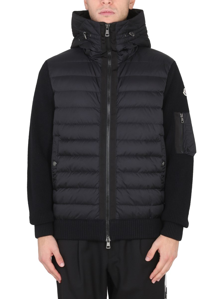 MONCLER CARDIGAN IMBOTTITO IN NYLON