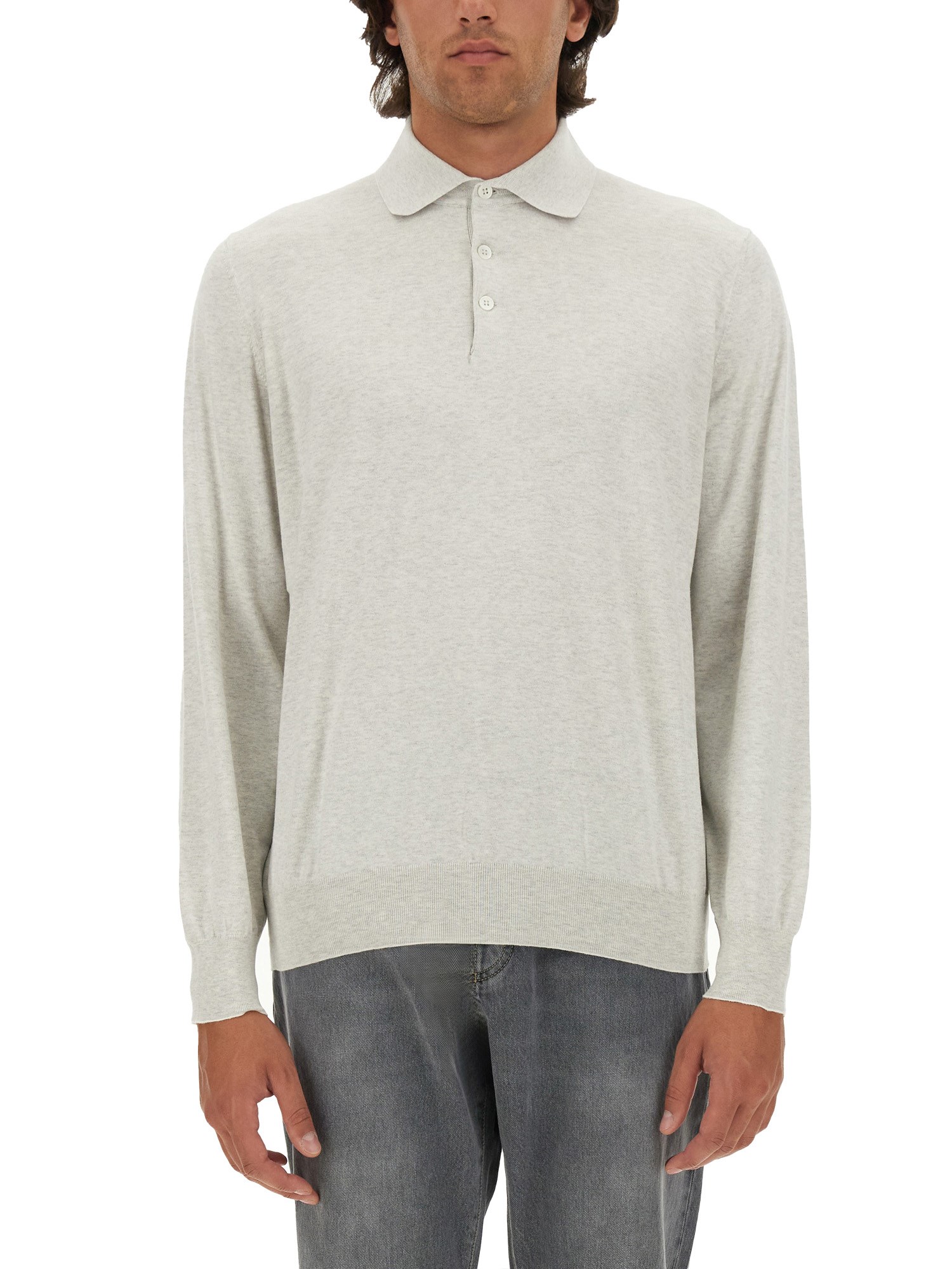 Brunello Cucinelli Regular Fit Polo Shirt In White