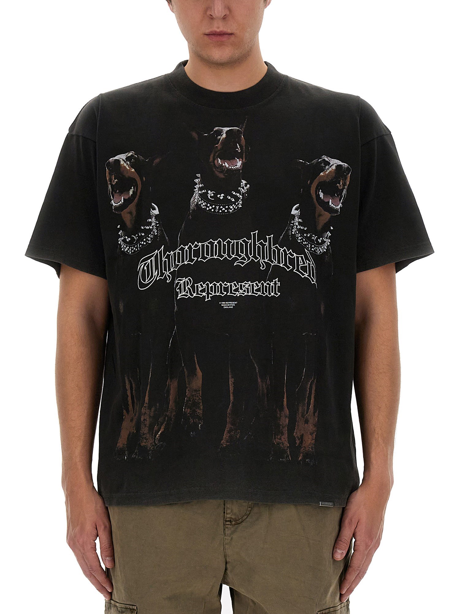 Shop Represent "thoroughbred" T-shirt In Black