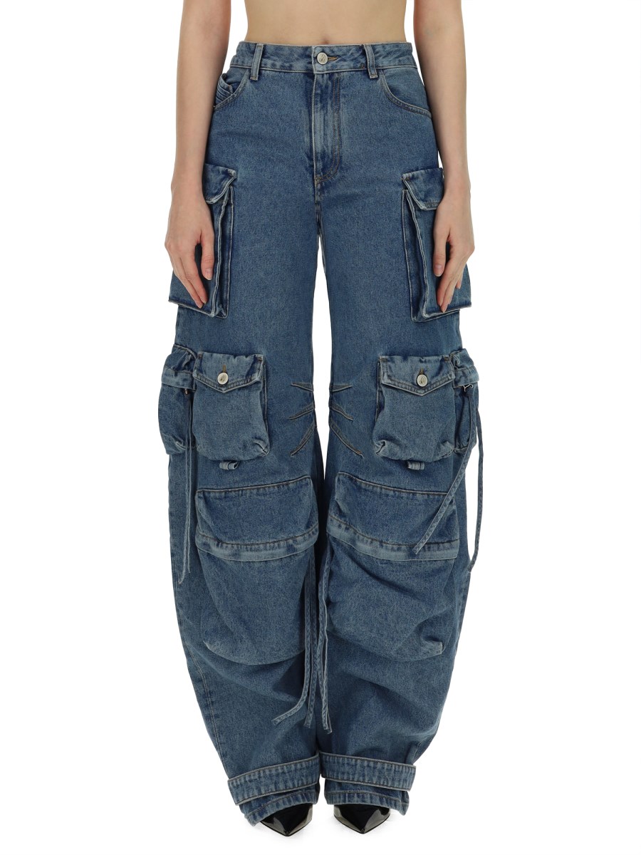 THE ATTICO JEANS FERN IN DENIM DI COTONE