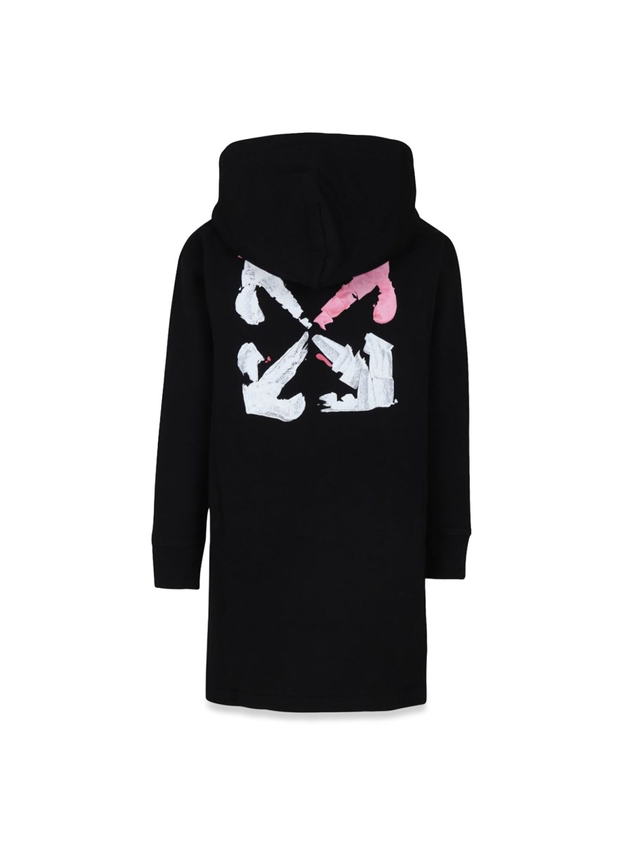 arrow acrylic hoodie dress