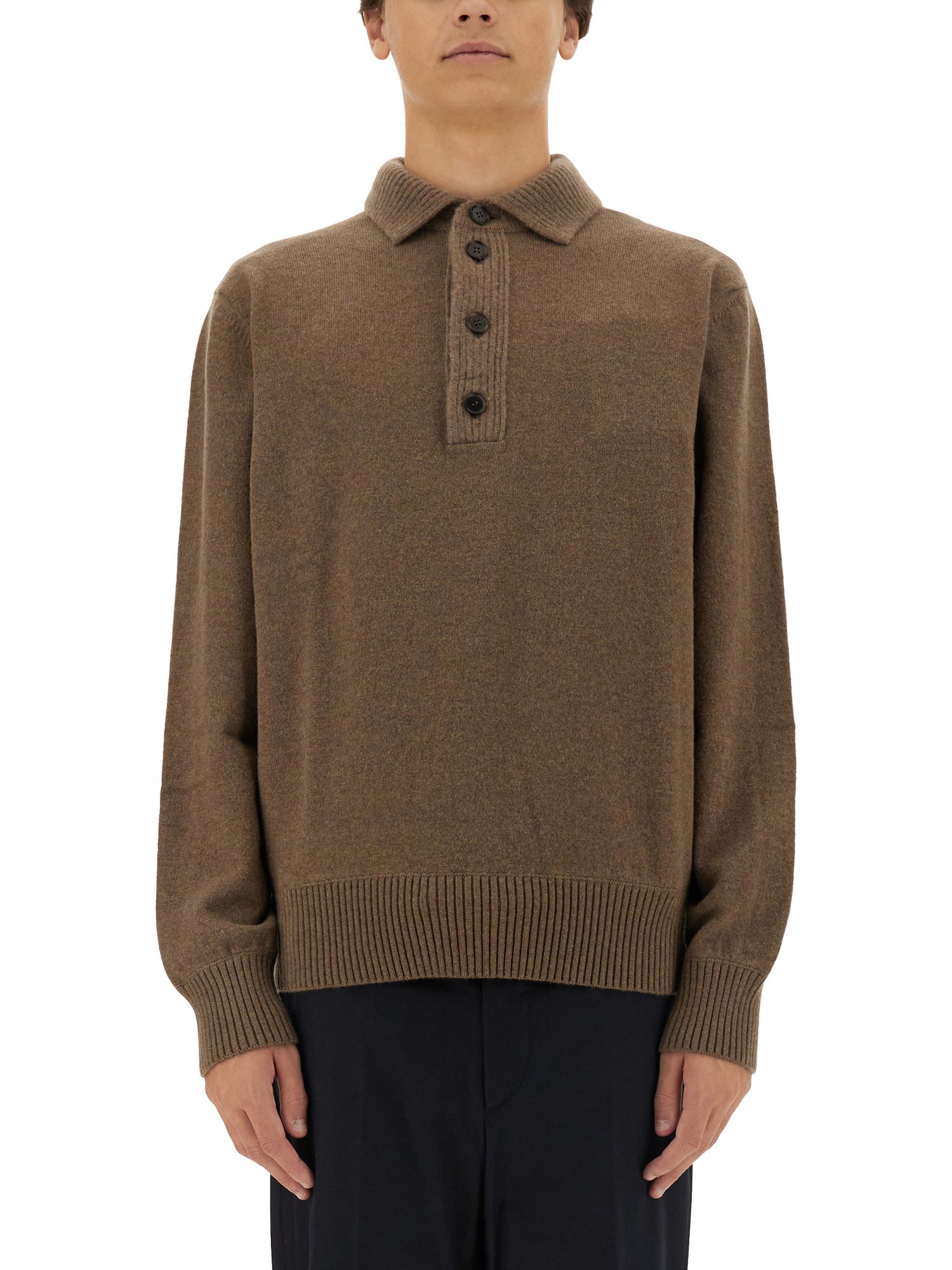 Shop Zegna Wool Polo. In Green