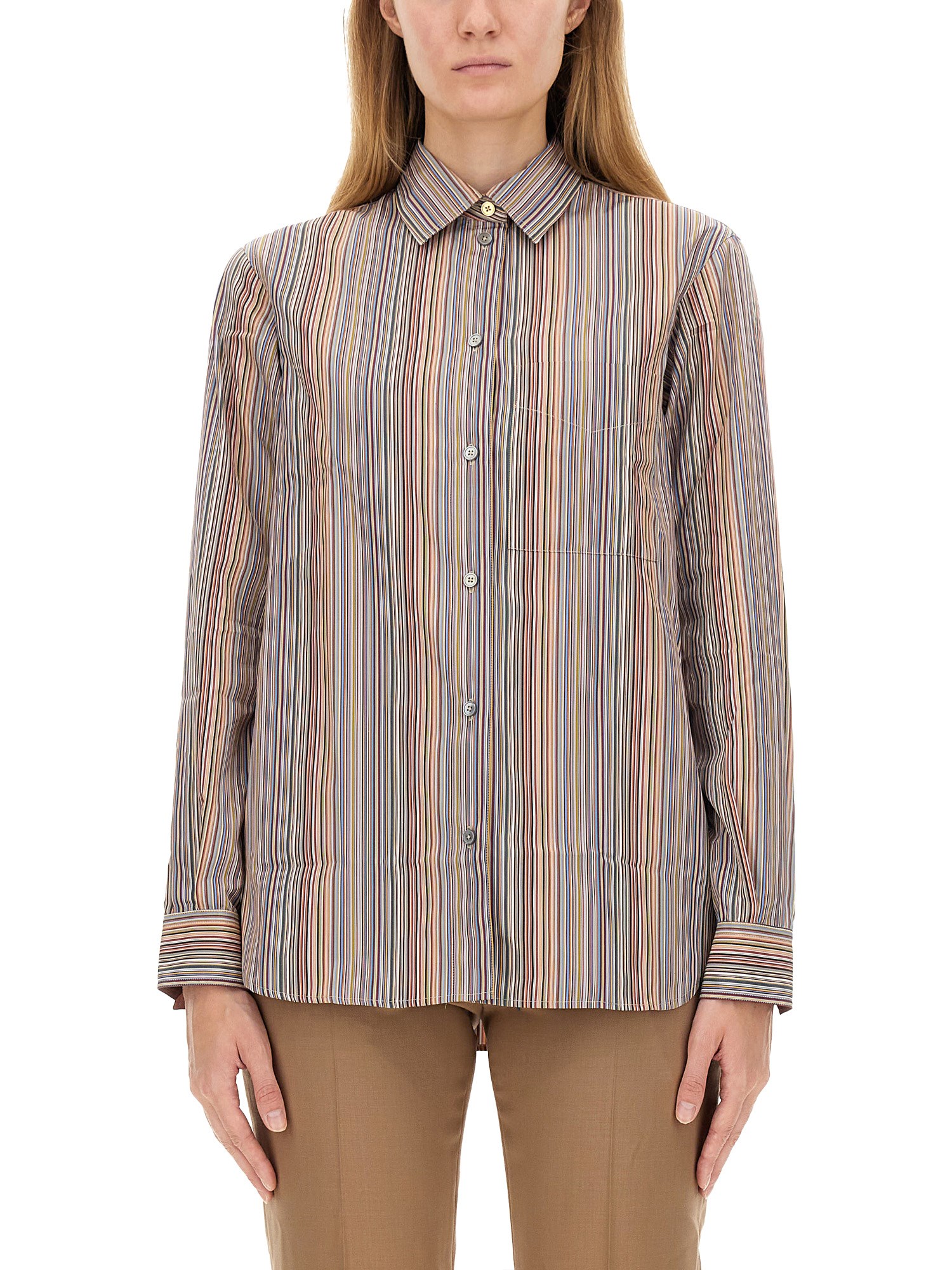 Shop Paul Smith "signature Stripe" Shirt In Multicolour