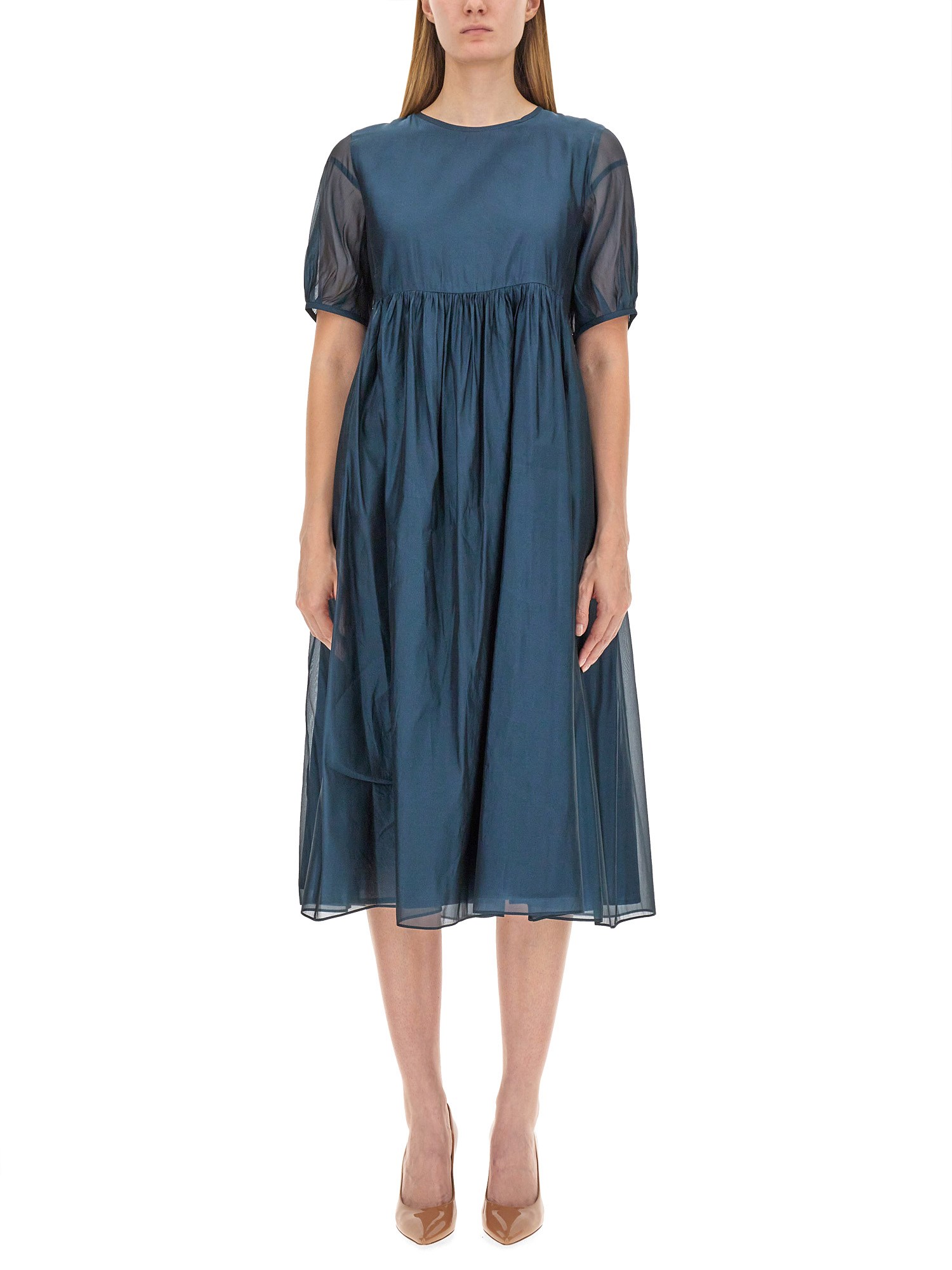 Shop Max Mara "fatoso Timeless" Dress In Blue