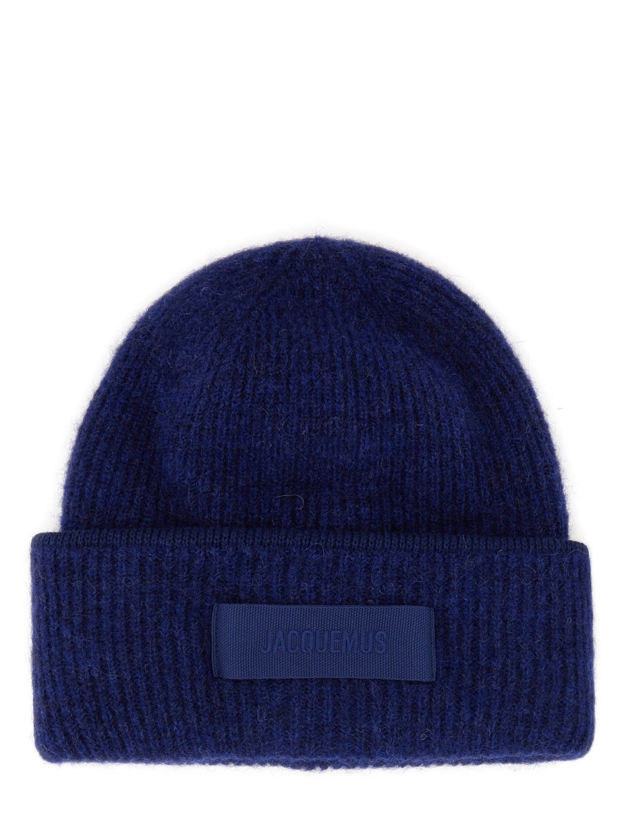 CAPPELLO BEANIE CON LOGO IN GROSGRAIN