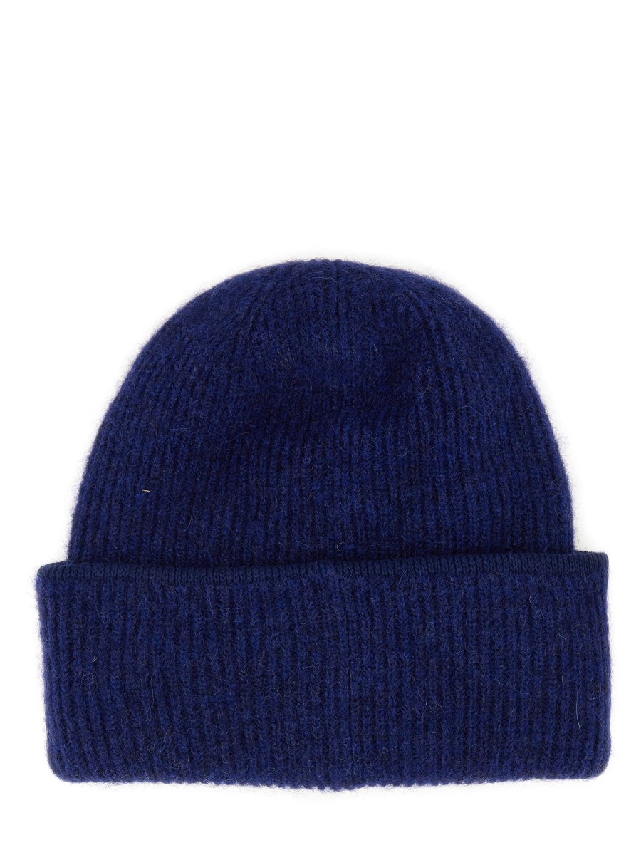 CAPPELLO BEANIE CON LOGO IN GROSGRAIN