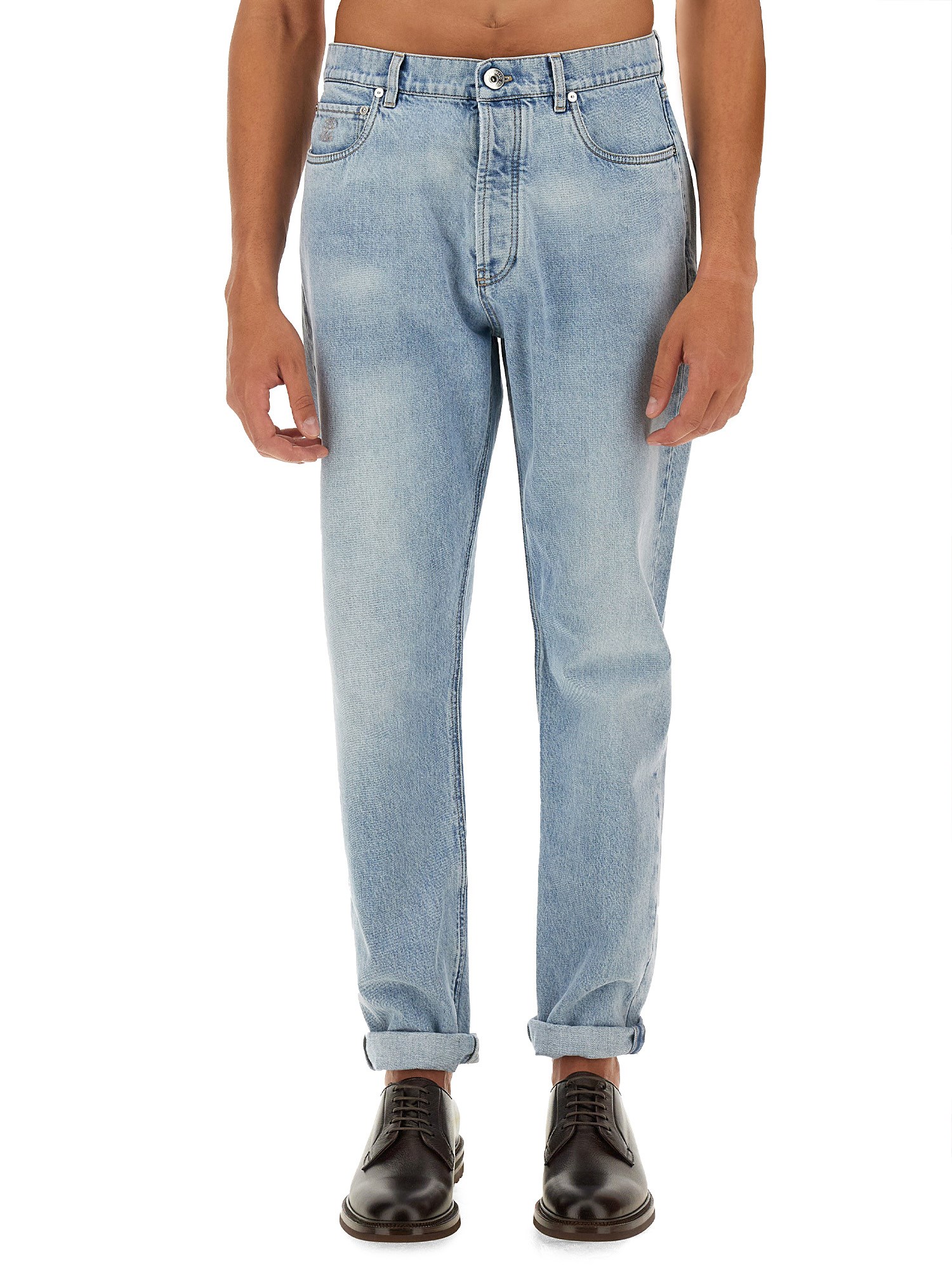 Shop Brunello Cucinelli Iconic Fit Jeans In Denim