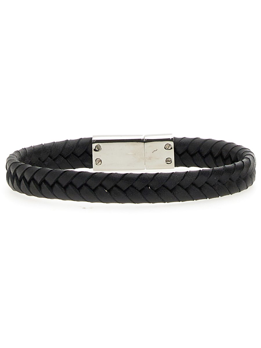 PAUL SMITH BRACCIALE IN PELLE CON LOGO