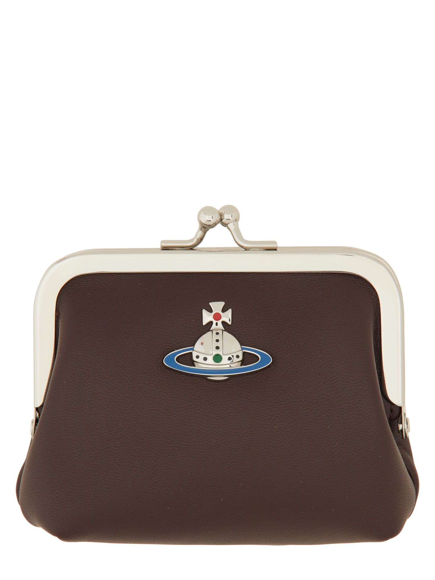 Shop Vivienne Westwood Coin Purse "orb" In Brown