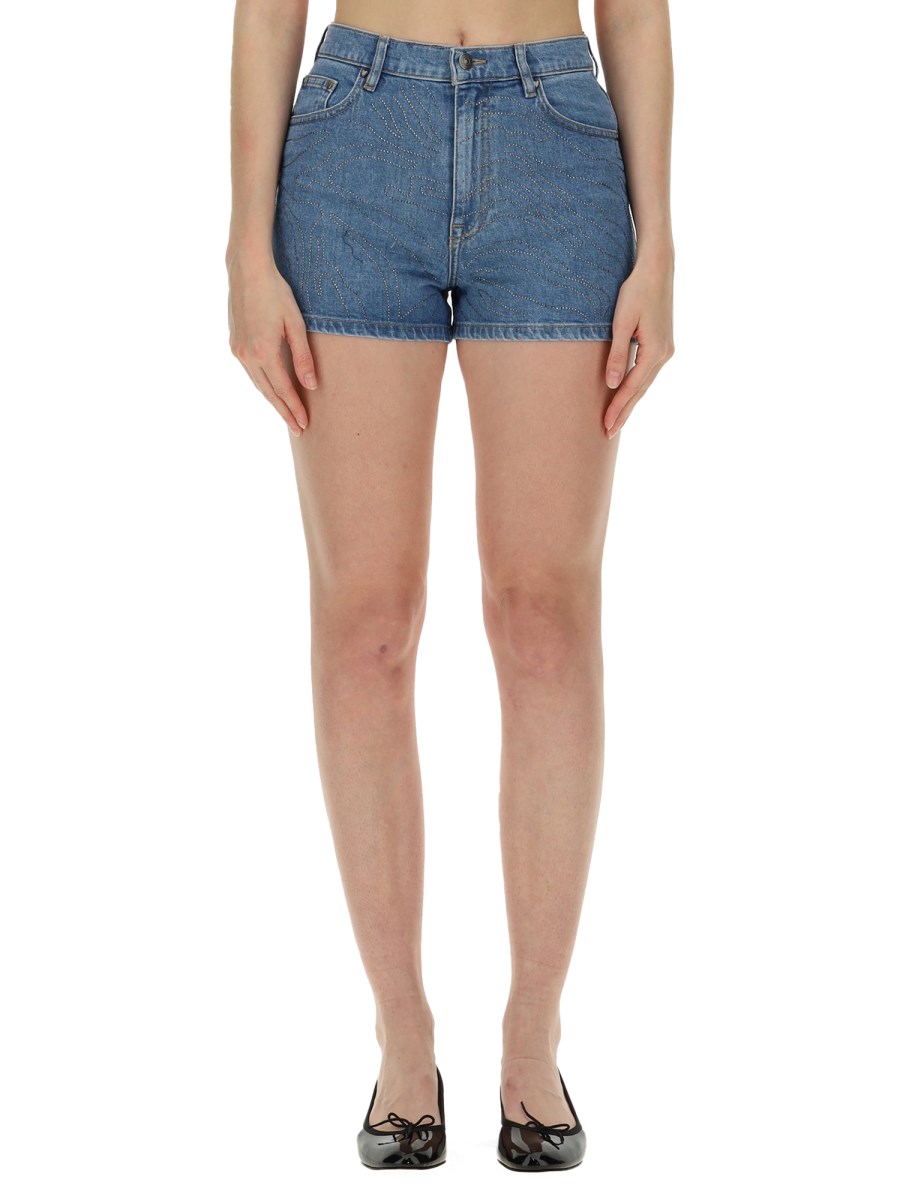 ROTATE BIRGER CHRISTENSEN SHORTS IN DENIM