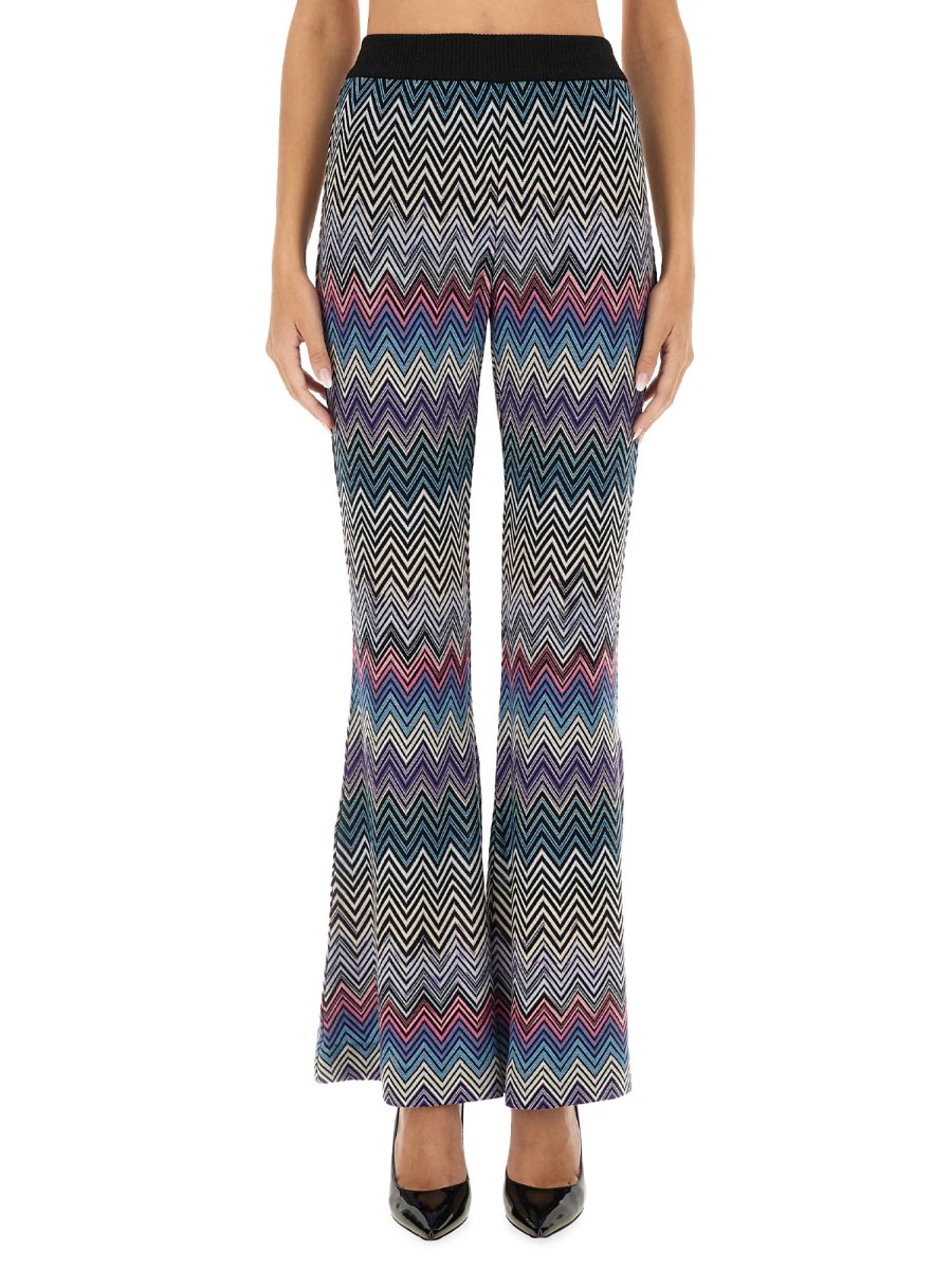 PANTALONE FLARE ZIG-ZAG