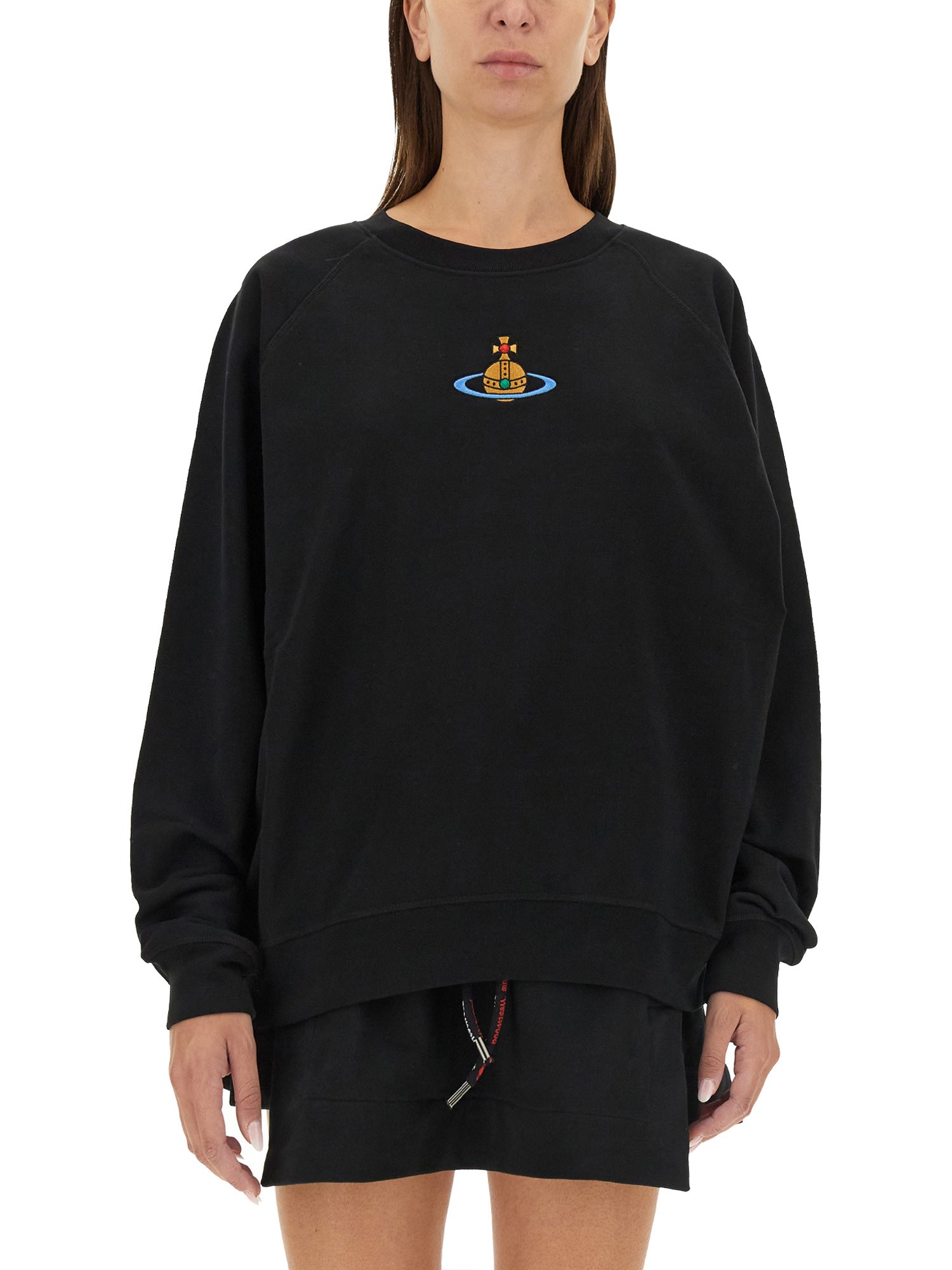 Shop Vivienne Westwood Sweatshirt With Logo In Black