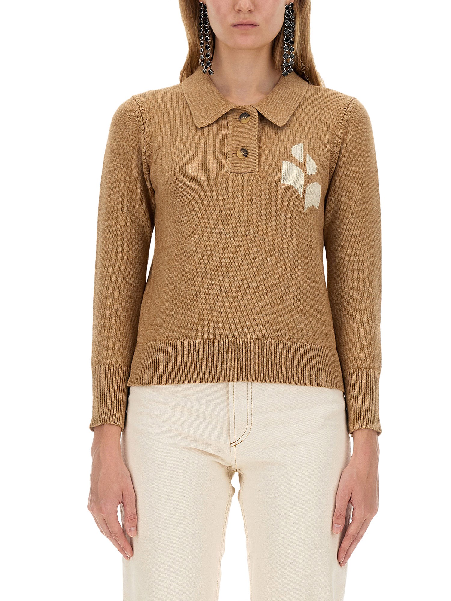 Shop Marant Etoile Nola Shirt In Beige