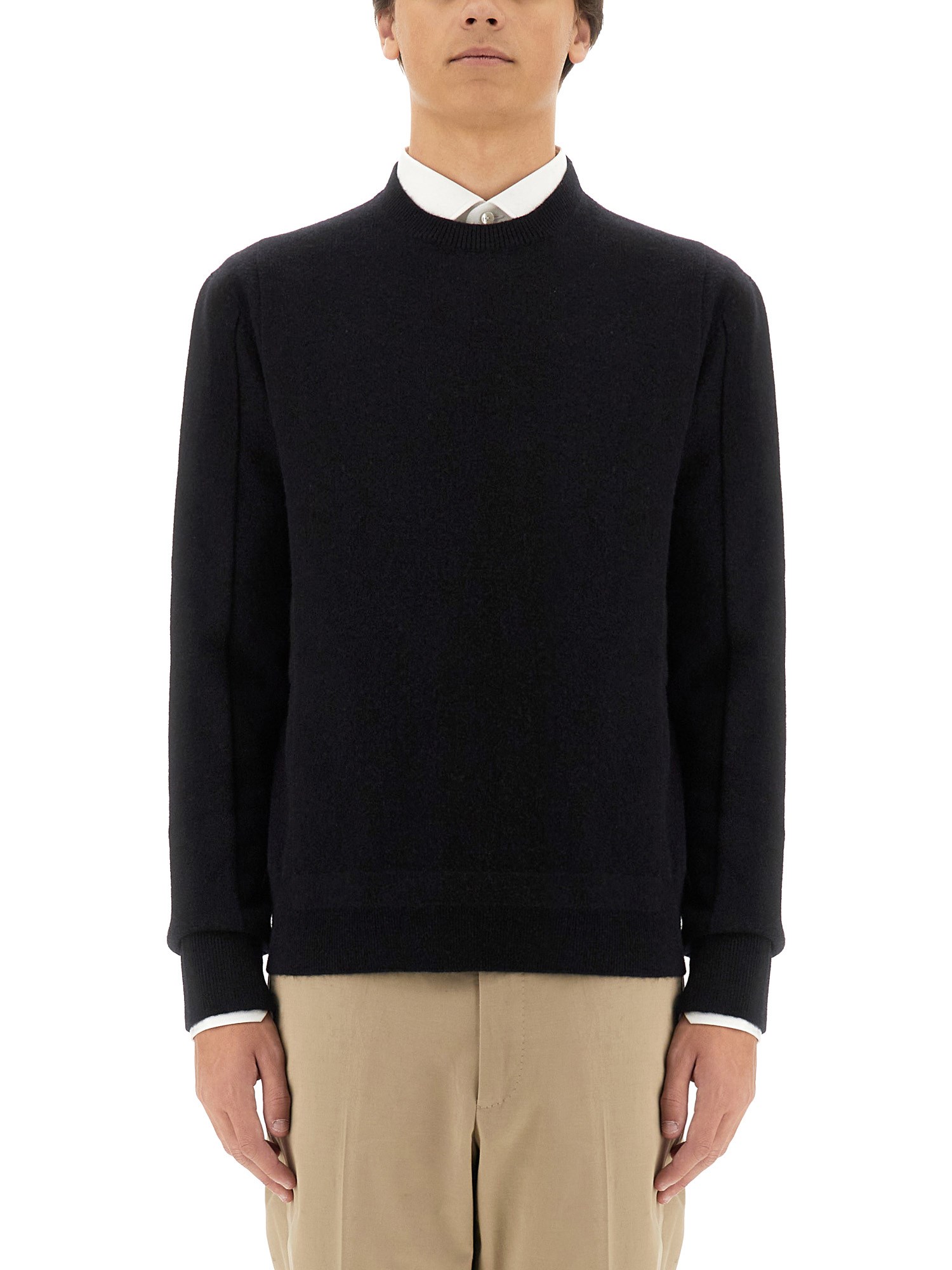 Shop Zegna Wool Jersey. In Black