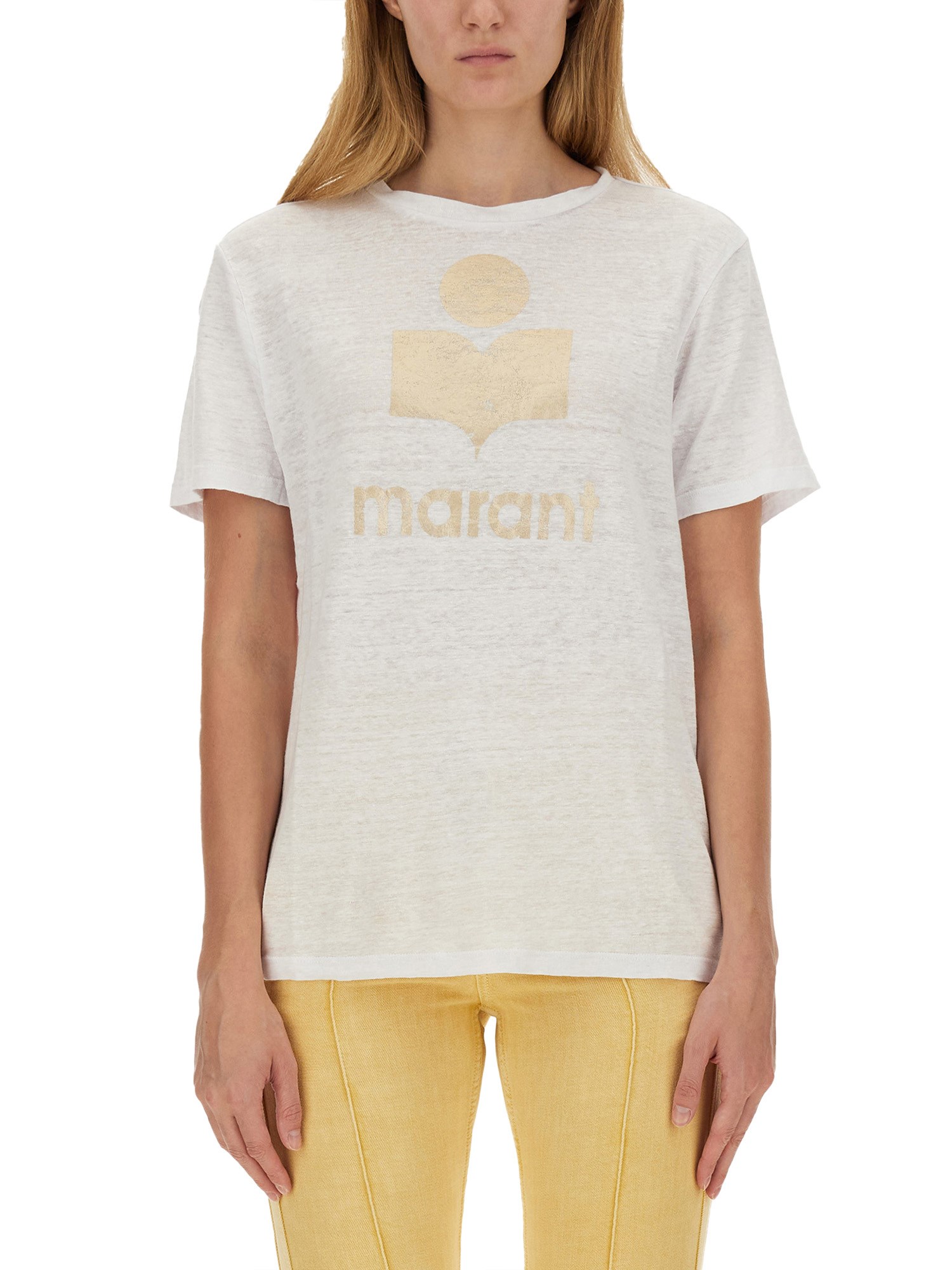 Shop Marant Etoile T-shirt Zewel In White